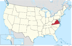 Virginia state map